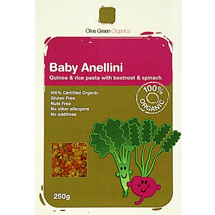 Anellini Beetroot and Spinach 250g - Olive Green