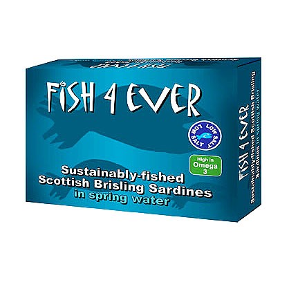 Scottish Brisling Sardines in Springwater 105g - Fish 4 Ever