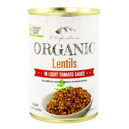Lentils in Light Tomato Sauce 400g - Chef's Choice