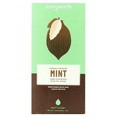 Crunchy Mint Chocolate 80g - Loving Earth