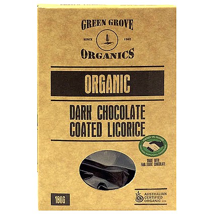 Dark Choc Coated Licorice 180g - Green Grove
