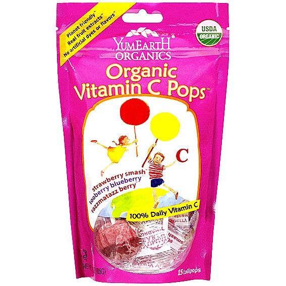 Lollipops Vitamin C Berry Flavour 14/85g - Yummy Earth
