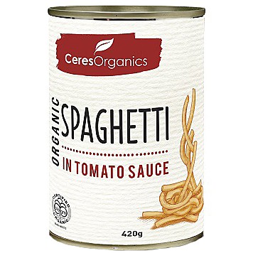 Spaghetti in Tomato Sauce 420g - Ceres Organics